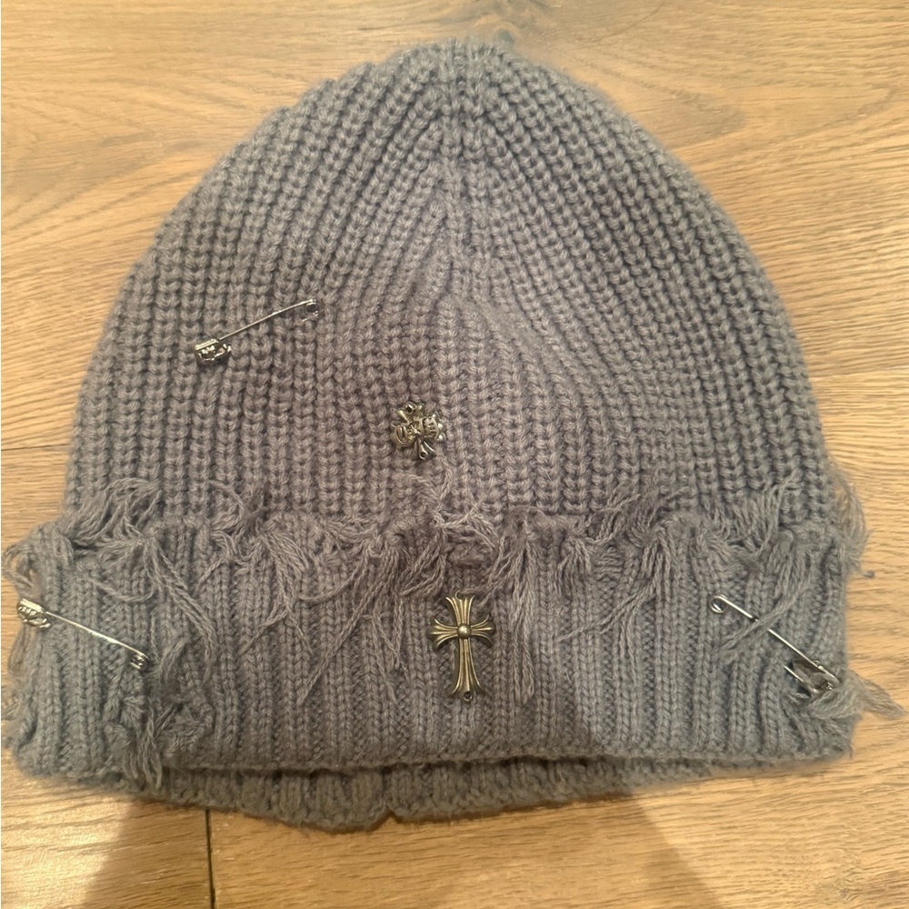 Chrome Hearts Gray Knit Beanie